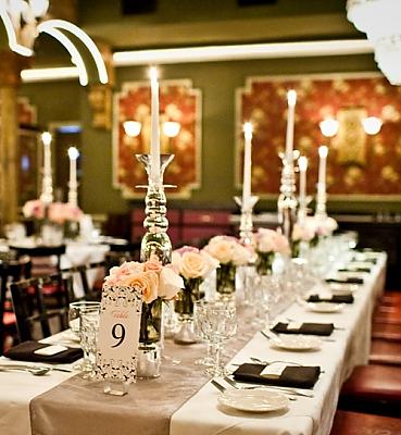 DIY roses for long rectangular table