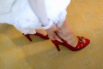 Mrs. Emerald’s red shoes