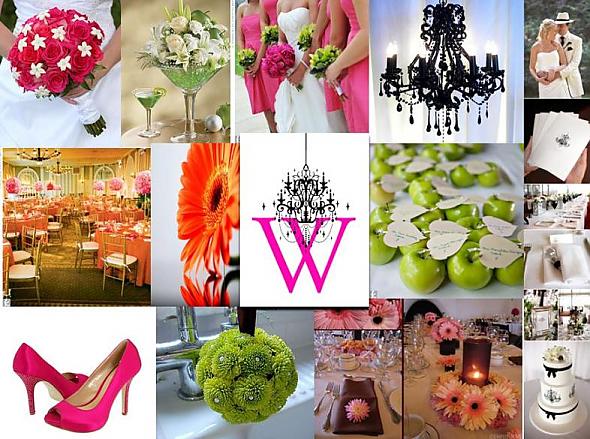 Pink, Green, Black and a Touch of Orange