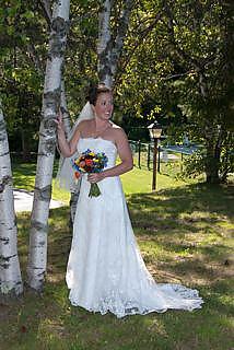 Me, my flowers and my beautiful dres
