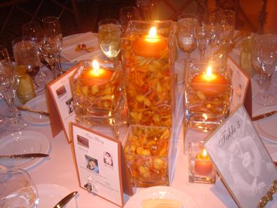 Wedding Reception Candle Centerpieces