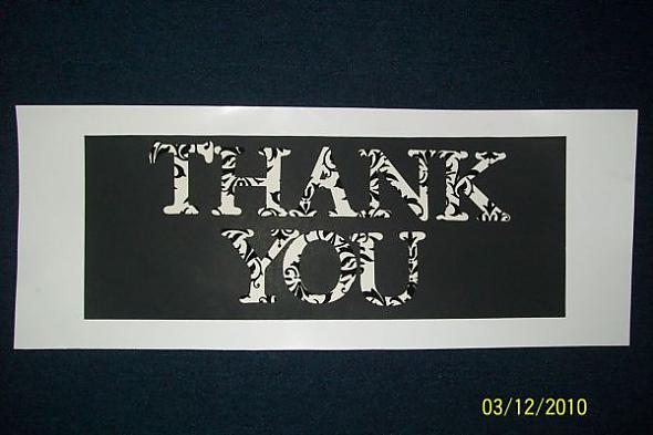 Thank you sign for wedding photos...
