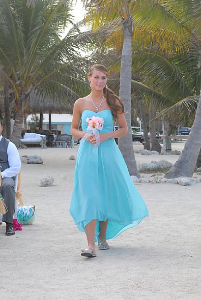 Aqua bridesmaids