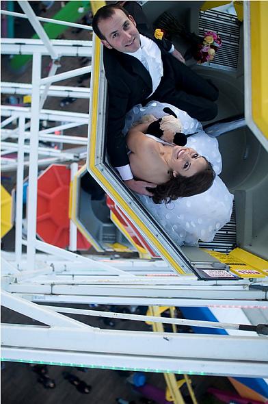 On the world famous ferris wheel at 