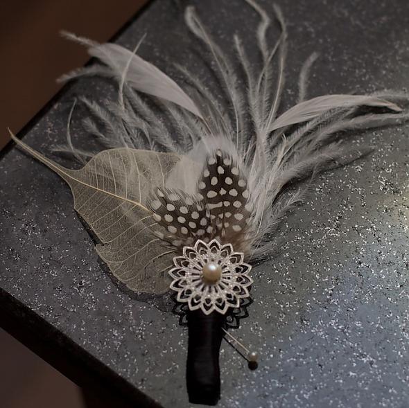 Feather Boutonniere