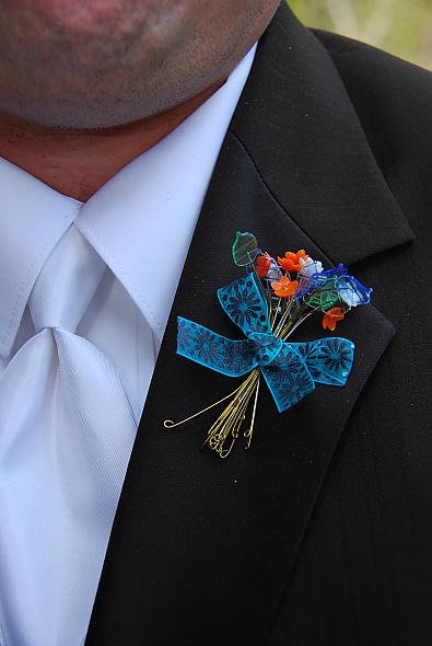 Vintage inspired boutonnieres