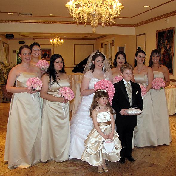 My bouquets made of pink silk