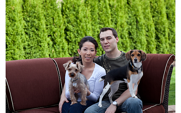 FI trying to look asian. and OUR PUP