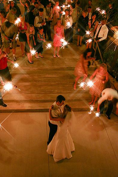 Dancing under the stars with sparklers
