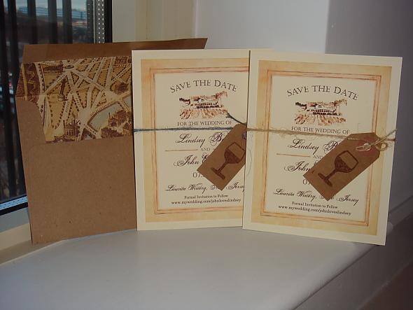 Save the dates for my winery wedding