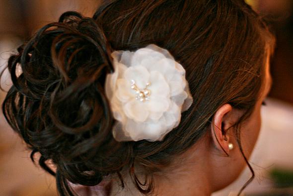 reception hair flower
