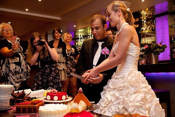 Cutting the cake