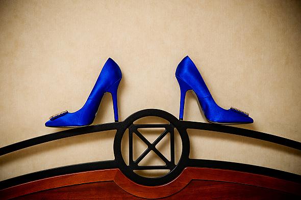 My blue wedding shoes
