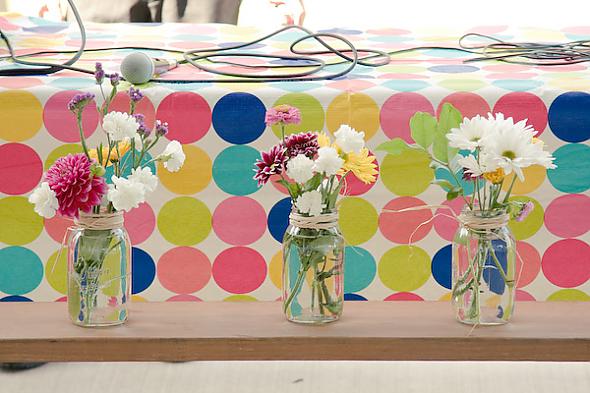 3 DIY flowers and a microphone